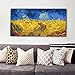Wieco Art Wheatfield with Crows Large Classic Canvas Prints Wall Art By Van Gogh Famous Oil Paintings Reproduction Modern Stretched and Framed Giclee Landscape Pictures