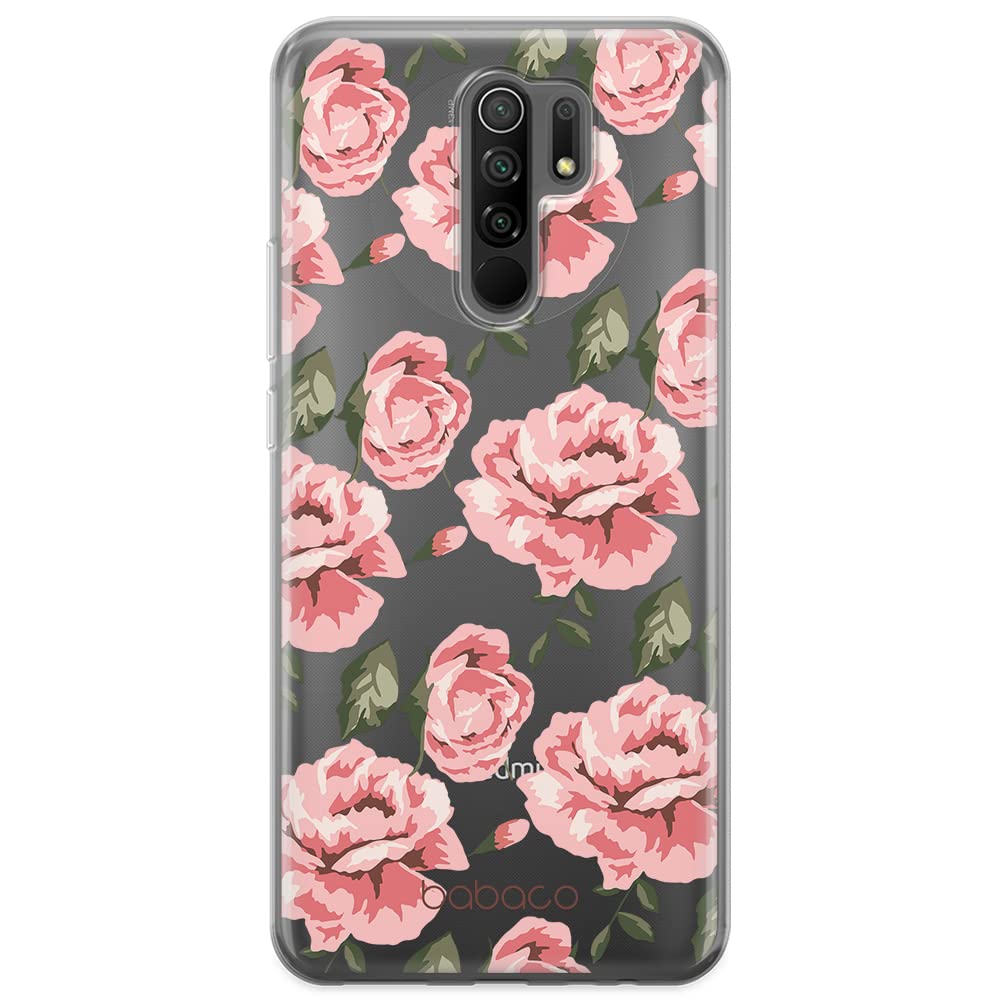 Babaco ERT GROUP mobile phone case for Xiaomi REDMI 9 original and officially Licensed pattern Flowers 013 optimally adapted to the shape of the mobile phone, partially transparent