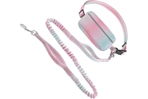 homwowo Adjustable Hands Free Waist Dog Leash Running Cycling and Training with Favorite Pet Waist Belt Dog Leash Reflective 