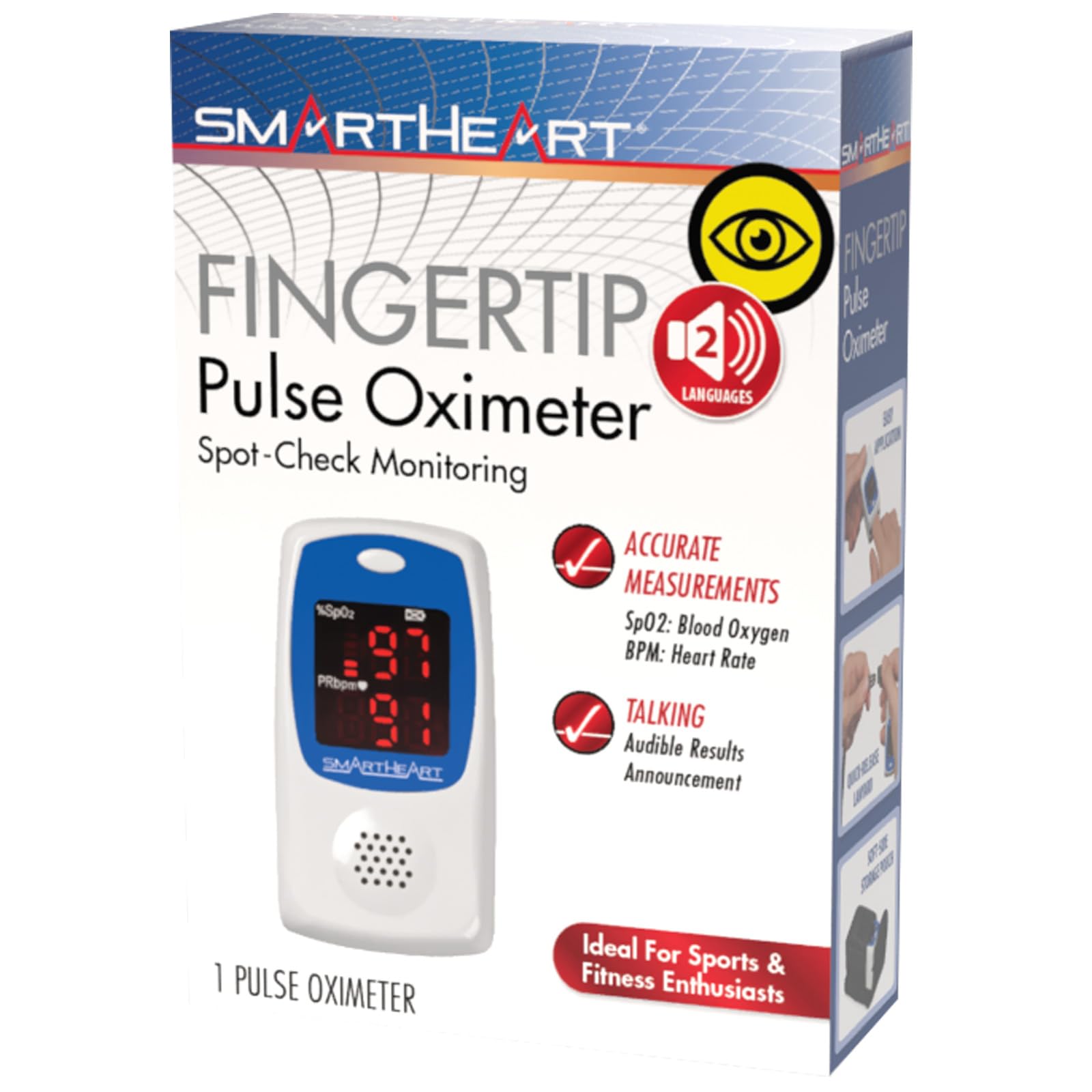 SmartHeart Fingertip Pulse Oximeter 1 Each 11-50L