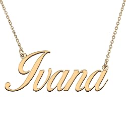 HUAN XUN Customized Custom Simple Any Name Necklace