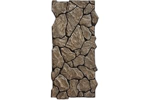 Lumizone High-Density Polyurethane Faux Stone Siding Panels for Interior Exterior Decor Covering Rock Panel PU Chaos Stone NO.3 (1, A-3, 47.24"×22.04")