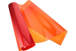 Beavorty 2m Orange Electrostatic Window Film Sticker, 50cm Wide Glass Security Tint Film for Home Office