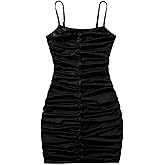 EXARUS Girls Formal Long Sleeve/Spaghetti Strap Dress Teen Party Dance Tween Juniors Tight Cute Bodycon Short Dresses