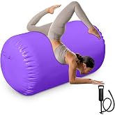 Heipigo Gymnastics Barrel, 47.2x23.6"/47.2x31.5" Inflatable Air Roller Tumble Barrel for Back Handspring Training, Tumbling Cheerleading Yoga Gym, with Manual Air Pump Indoor &amp; Outdoor Use