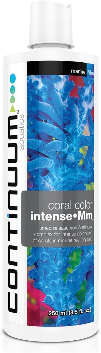 Continuum Aquatics Coral Color Intense Mm, timed release iron & mineral complex for intense coloration of corals in marine reef aquaria, 250 ml