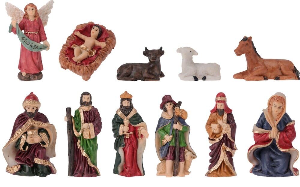 Zeitzone Beautiful Christmas Crib Figures 11-Piece Set