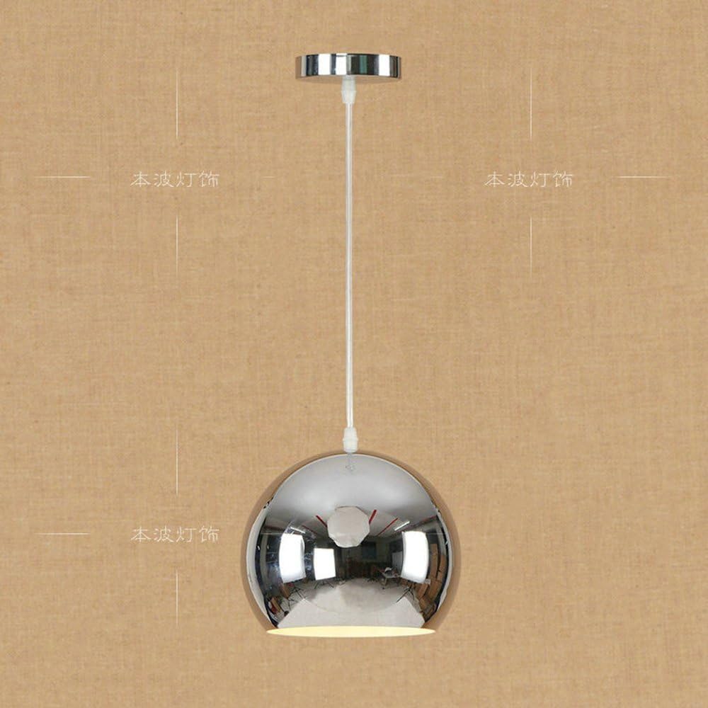 XCH Dazzling DL Ceiling Pendant Lights Vintage Industrial Chandelier Glass Pendant Light with Glass Lamp Shade E27 Socket Chandelier for Bathroom, Kitchen, dining room, Living room Single Head Decorative Hanging Light ( Color : Silver )