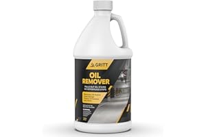 Gritt Commercial Concrete Oil Stain Remover | All Purpose Concentrated Cleaner for Oil and Grease | Removes Stains from Concrete and Asphalt Driveways, Garages, and Patios 1 Gallon