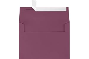 LUXPAPER A7 Invitation Envelopes for 5 x 7 Cards in 80 lb. Vintage Plum, Printable Envelopes for Invitations, w/Peel and Pres