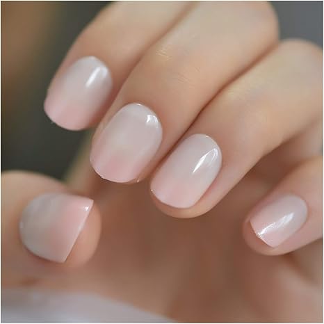 Amazon Co Jp ネイルチップ 淡いピンクの正方形のアクリルの偽の爪の毎日のフルカバーのジェルの偽の爪の光沢のあるプレスのフルカバーネイル24pcs Color L5237 ホーム キッチン