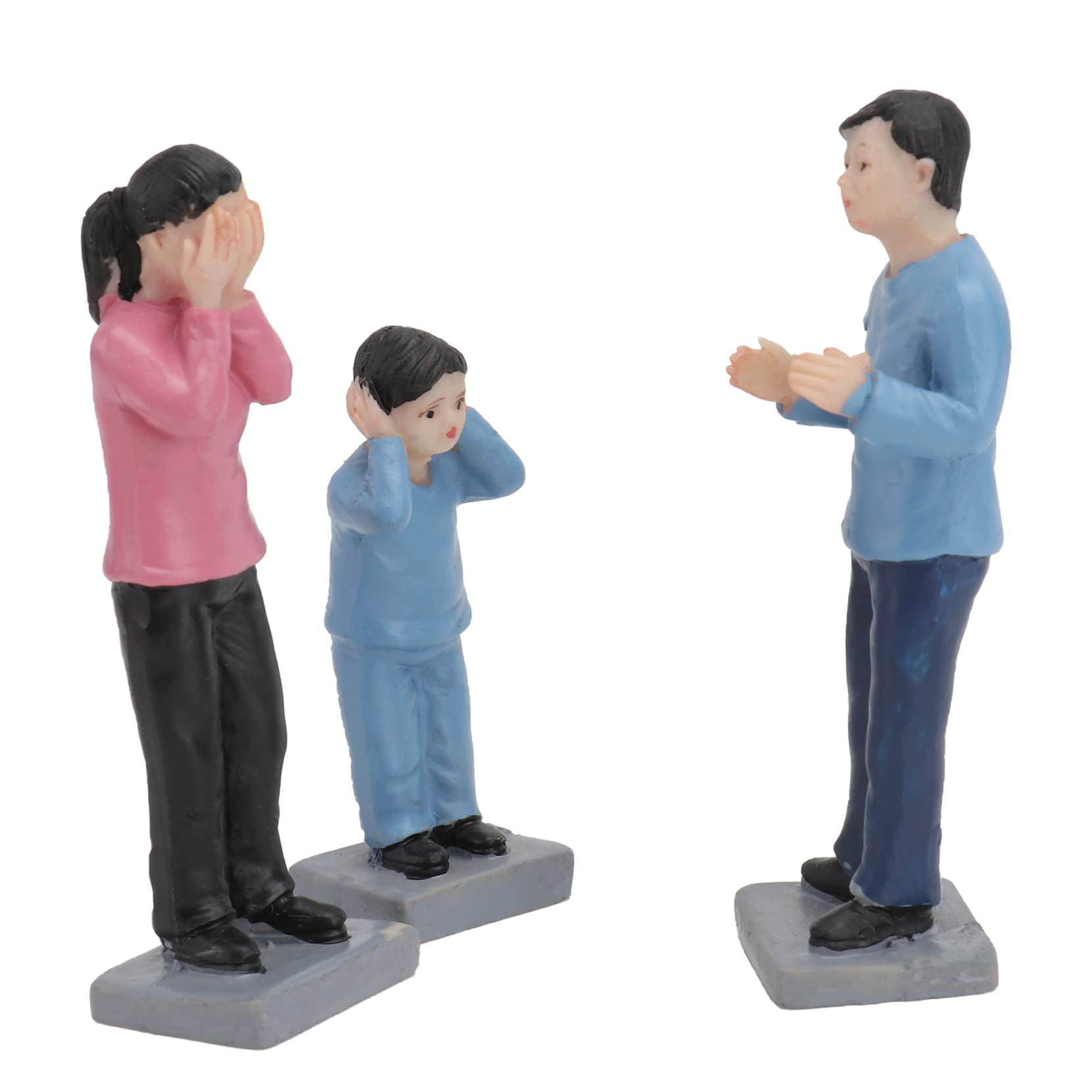 Toyvian Miniature People Figures - Realistic Resin Characters for Sand Table Layout Diy Miniature Scenes and Home Decoration