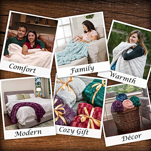 Chanasya-Fuzzy-Faux-Fur-Elegant-Rectangular-Embossed-Throw-Blanket-Plush-Sherpa-Cream-Microfiber-Blanket-for-Bed-Couch-50x65-Inches-Creme Chanasya Fuzzy Faux Fur Elegant Rectangular Embossed Throw Blanket - Plush Sherpa Cream Microfiber Blanket for Bed Couch…