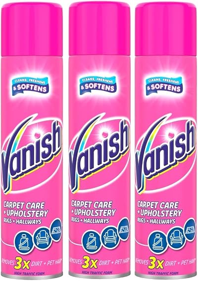 Vanish Oxi Action Upholstery & Carpet Cleaner 600ml Spring Flowers Pack of 3