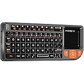 Mini Keyboard with Touchpad, Bluetooth + 2.4G Dual-Mode Ultra-Thin Portable Keyboard | Rechargeable Keyboard with 7-Color Backlit for Tablet/PC/phone/TV, Suitable for travel, office, and home use