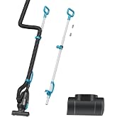 SYSENCIAGA Brushless Pond Vacuum, Handheld Sludge Cleaner with Two Nozzles | Portable tank-free cleaner with ceramic shaft, low-vibration motor, ergonomic handle, and narrow and wide suction nozzles