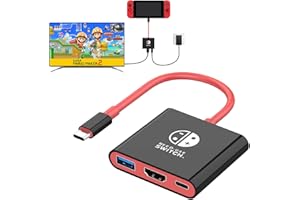 AHGEIIY Switch Dock Switch Docking Station for Nintendo, 4K 60HZ Switch TV Adapter Portable Tavel Dock for Steam Deck/Switch OLED USB C Hub with HDMI USB Port Not for Switch 2 Gifts