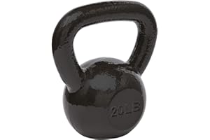 �鶹�� Basics Cast Iron Kettlebell, 9.1 kg, Black