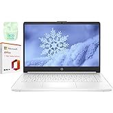 HP 14" LED Business Laptop Computer, Intel Quad-Core N4120, Windows 11 S Laptop with 1-Year Microsoft Office 365, PLUSERA Earphones (White, 8GB RAM | 64GB eMMC+256GB SD Card)