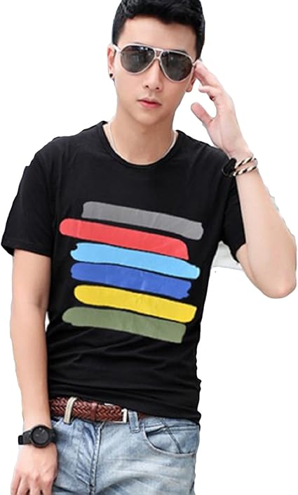 Amazon 春夏 半袖 Tシャツ メンズファッション かっこいい 通勤 通学 デート ショッピング 仕事 オシャレ 大人 服 グレー ブラック ホワイト Xl ブラック Tシャツ カットソー 通販
