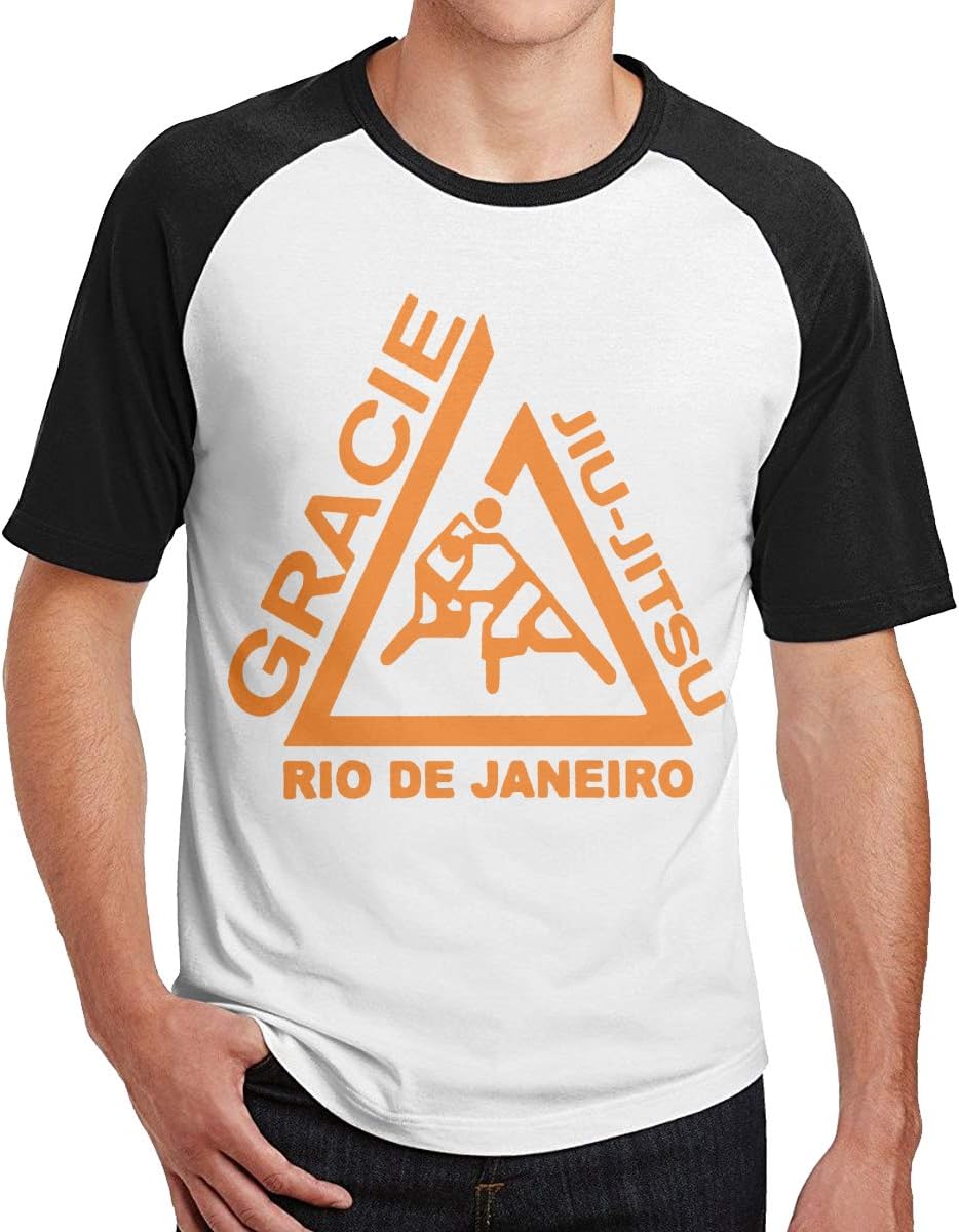 Baglover Gracie Jiu Jitsu - Juijitsu Men's Shirt Short Sleeve Leisure Crewneck T-Shirt