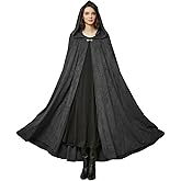 BEAUTELICATE Renaissance Hooded Cloak Cosplay Medieval Hobbit Halloween Suede Wizard Cape