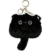 HUIJUFU Cat Plush Coin Purse Keychain Ladies Cute Animal Kawaii Car Keychain Plush Ornament Birthday Gift