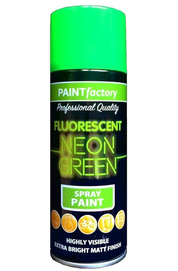 400ml All Purpose Neon Green 1755PR Spray Can Household Car Van Bike
