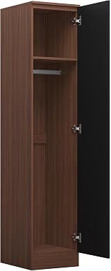 Reflect 3 Piece Wardrobe Set Black Gloss & Walnut 2 Door & 1 Door view 8