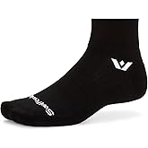 Swiftwick- ASPIRE QUARTER CREW Running & Cycling Socks, Lightweight, Compression Fit
