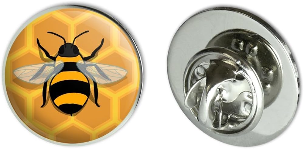 GRAPHICS & MORE Bee on Honeycomb Metal 0.75" Lapel Hat Pin Tie Tack Pinback