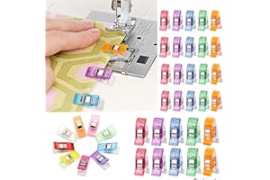 50 High-Quality Plastic Clips, Sewing Accessories, for Sewing, Quilting Supplies, and Craft Tools, Sewing Clamps (50PC-Colorf