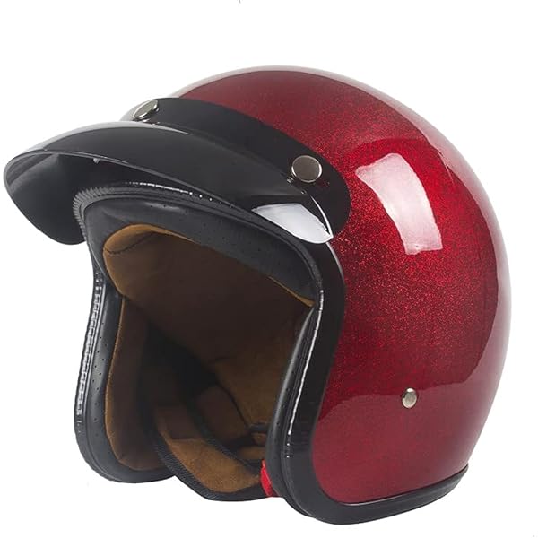 Casco De Moto Hombre Casco Vintage De Motocicleta Medio Casco