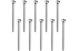 MroMax 10Pcs M4 x 75mm Pan Head Phillips Machine Screws, 304 Stainless Steel 18-8, Fully Thread, Metric Silver Gray Cross Head Screws Bolts for Cabinet Drawer Knob Pull Handle