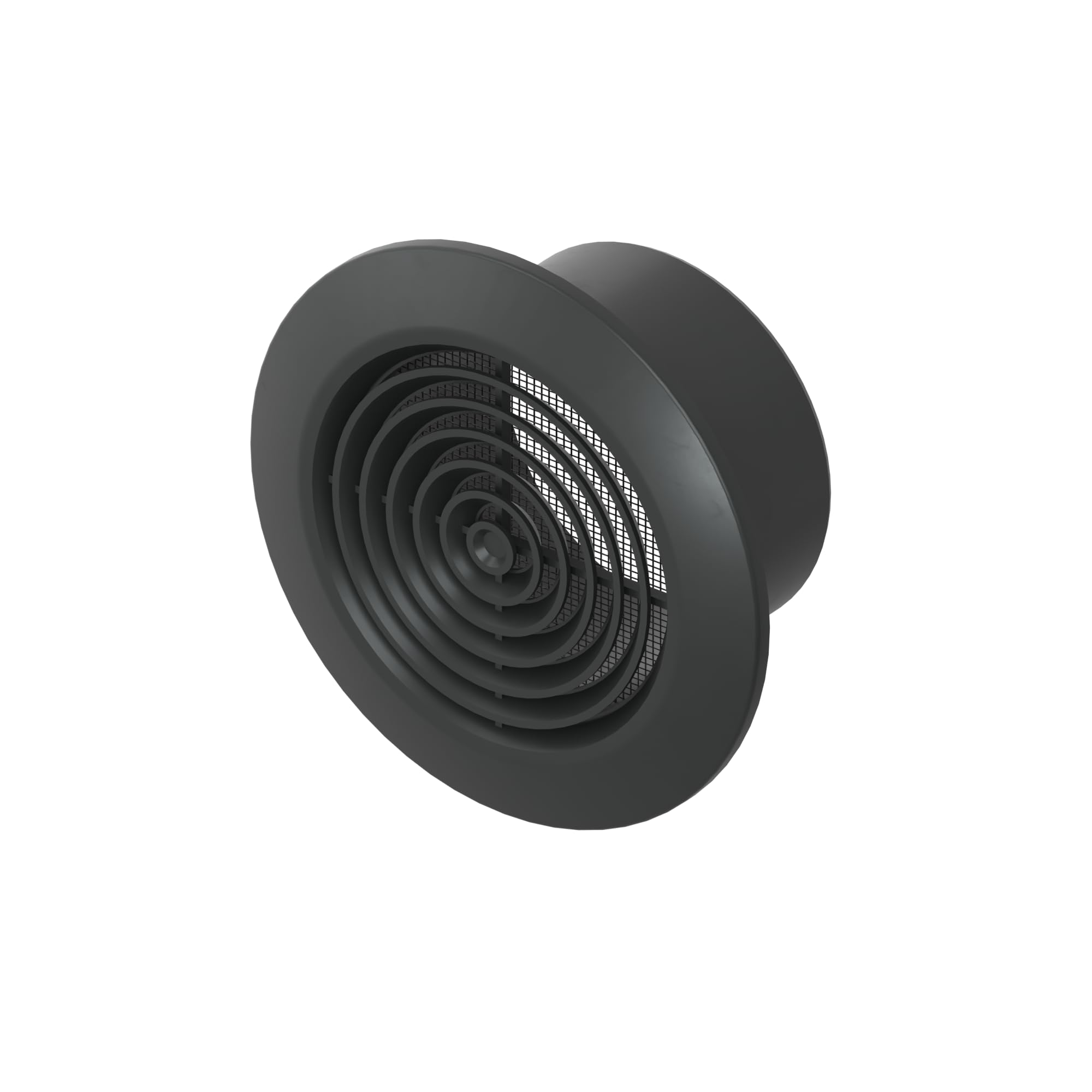 Photo 1 of Awenta 4" Inch Round Plastic Black Ventilation Grille with Mesh - Intake, Exhaust, Dryer Air Vent cap - HVAC Ceiling Register vent cover - Crawl Space Home Bathroom Exhaust Wall Vent Hose Outlet Cover