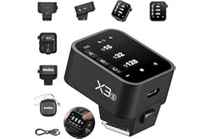 Godox X3-S TTL Wireless Flash Trigger for Sony Camera, OLED Touchscreen Flash Transmitter,Built-in Lithium Battery Support Qu
