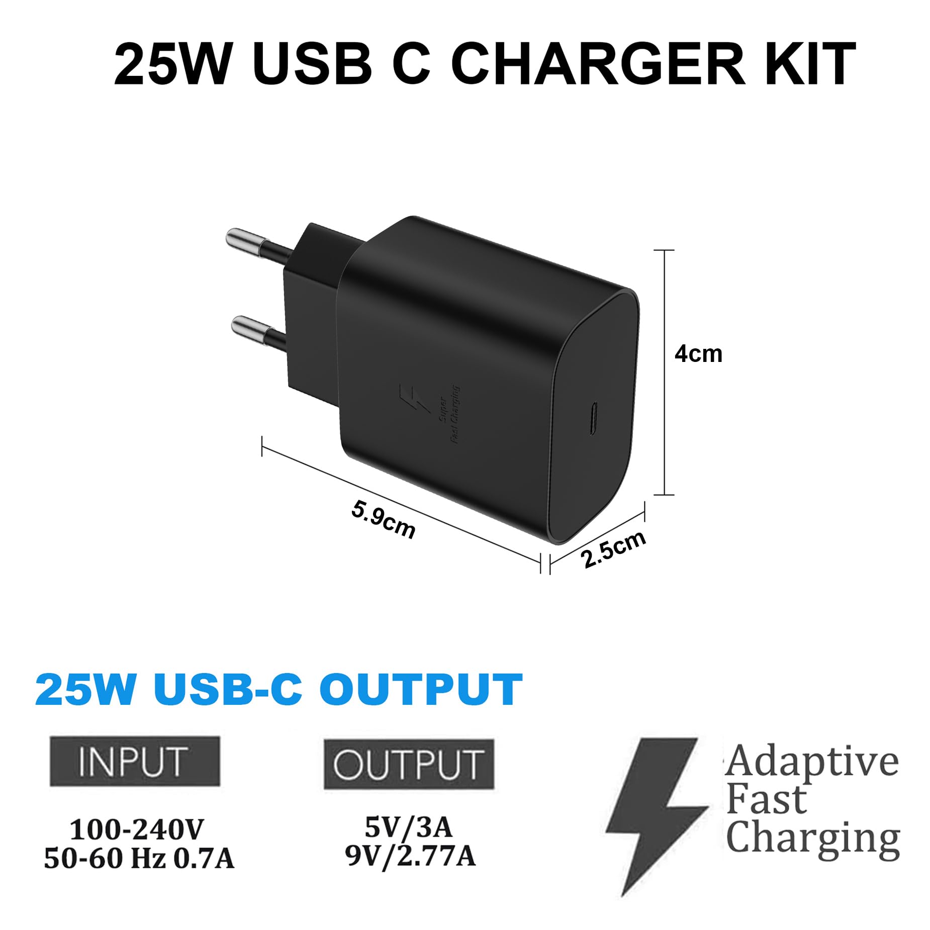 Schnellladegerät für Samsung, 25W USB C Ladegerät für iPhone 13 14 15 Pro Max 12 11 XR XS, iPad, PD 3.0 Power Adapter Stecker Charger Netzstecker Ladeadapter Netzteil für Galaxy S24 S23 S22 S21 A54 3