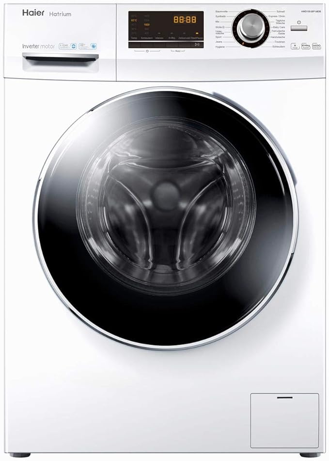 Haier Hwd100 Bp14636 Waschtrockner Weiss Waschmaschine 10kg Waschen 6kg Trocknen Amazon De Elektro Grossgerate