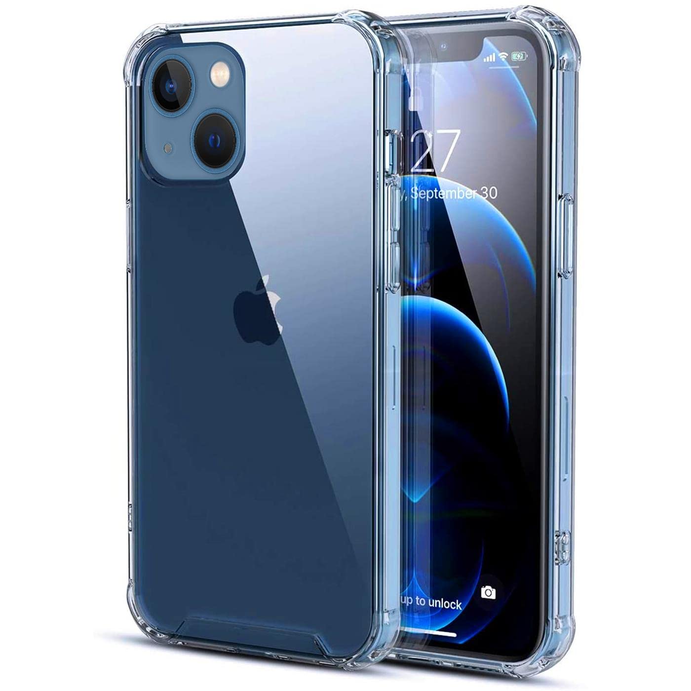 Verco Cell Phone Case for iPhone 13 Mini Case, Anti Shock Protective Case for iPhone 13 Mini Case Transparent [Robust Flexible Silicone] - Clear