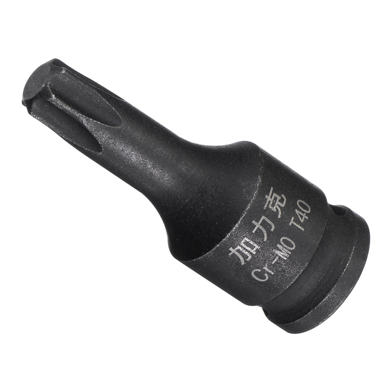 CoCud Impact Torx Bit Socket, T40 1/4" Square Drive 35mm Length, CR-MO Chamfer Design Pin Hole 6 Point Star Socket Bit - (Applications: for Automotive Repair)