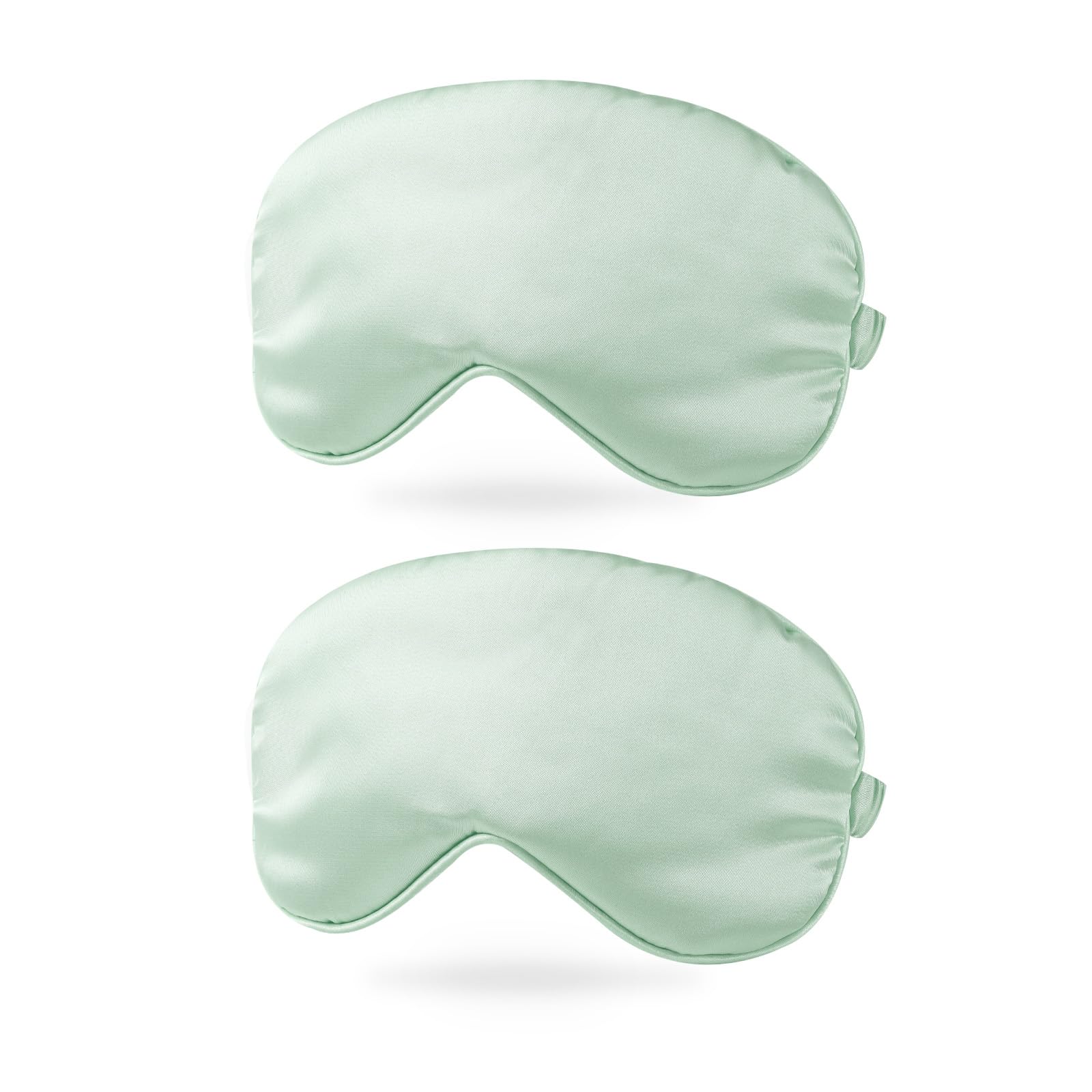 Photo 1 of PATIKIL Silk Sleep Mask, 2 Pack Soft Satin Eye Protective Mask Blackout Eye Cover with Elastic Straps for Side Sleeping Women Men Travel, Light Green