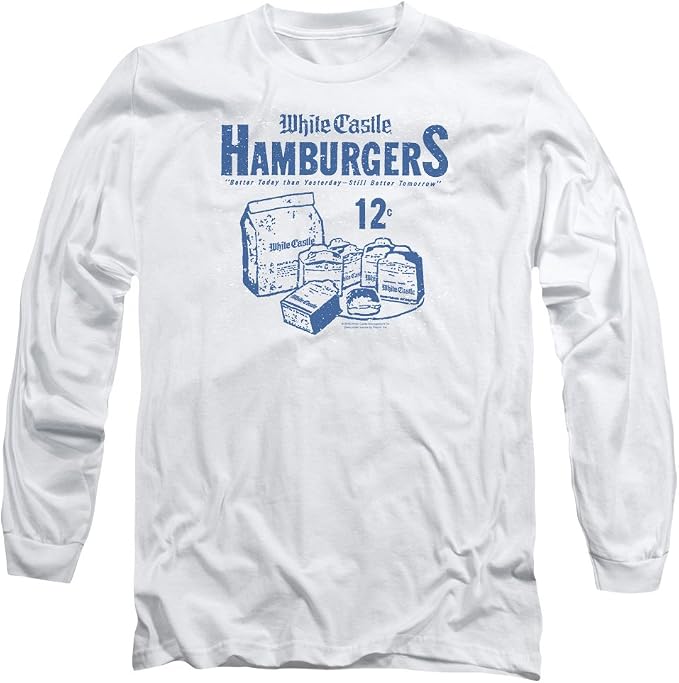 White Castle Men's Emblem Ringer T-Shirt - Officially Licensed Classic Fast Food Tee - View #6