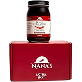 Nana Shito Ghana Chili Sauce - Shito Made with Fresh Chili, Shrimp &amp; Spices, Adds Heat &amp; Flavor to Any Dish, Traditional Ghana Recipe, Resealable Jar, Dip, Easy to Use &amp; Store, African Hot Sauce, Extra Hot