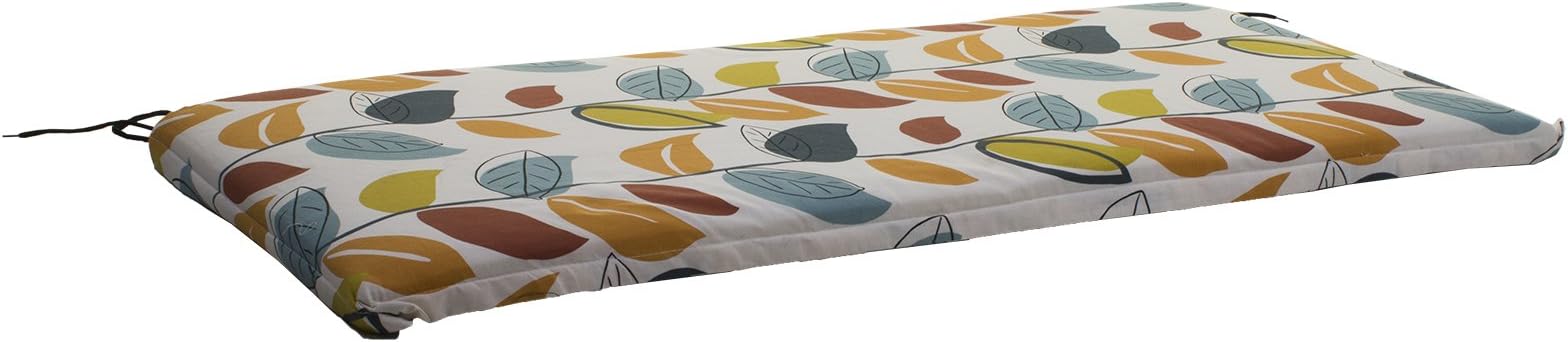 Padded Seat Bench Cushion Chair Sun Lounger Outdoor Garden Patio Furniture Thick Comfortable Universal (110cm 2 Seater Bench Cushion - Autumn Leaf)