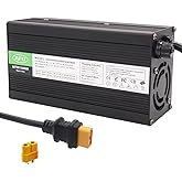 58.8V 10A Lithium ion Battery Charger Smart Charger Black with Cooling DC XT60 Male Connector 14S 52V Charger