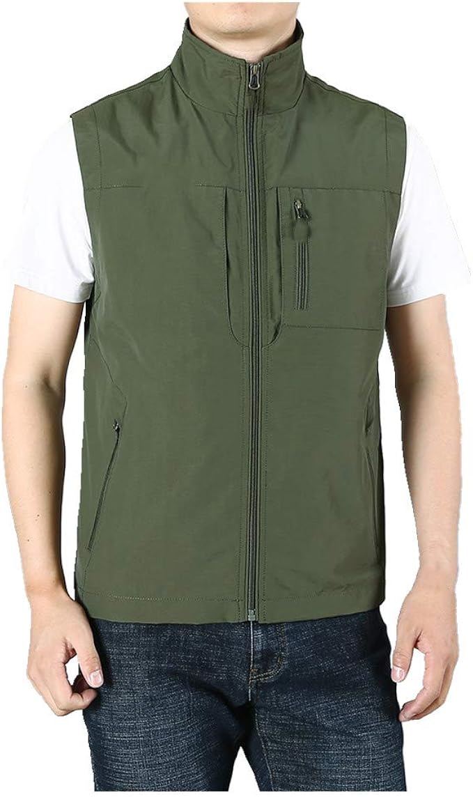 ANHATUIV Gilet con paillettes per uomo senza maniche giacca canotta con scollo a V gilet lucido