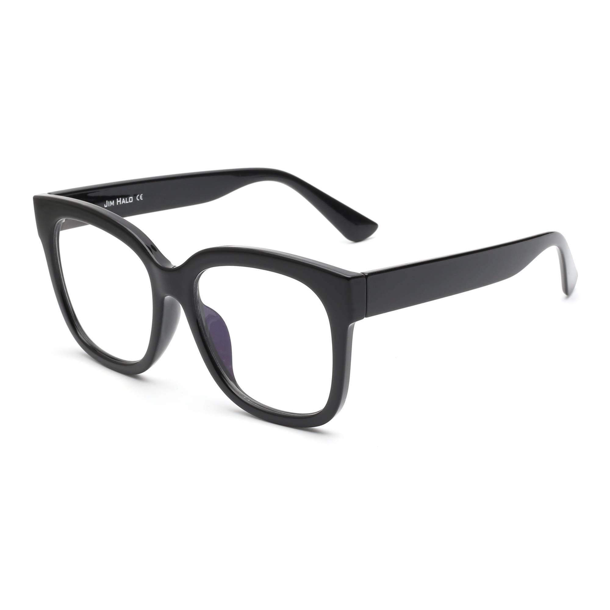 Jim Halo Blue Light Blocking Glasses Oversized Square Computer Gaming Glasses for Men Women Reduce Eye Strain Black — image 1