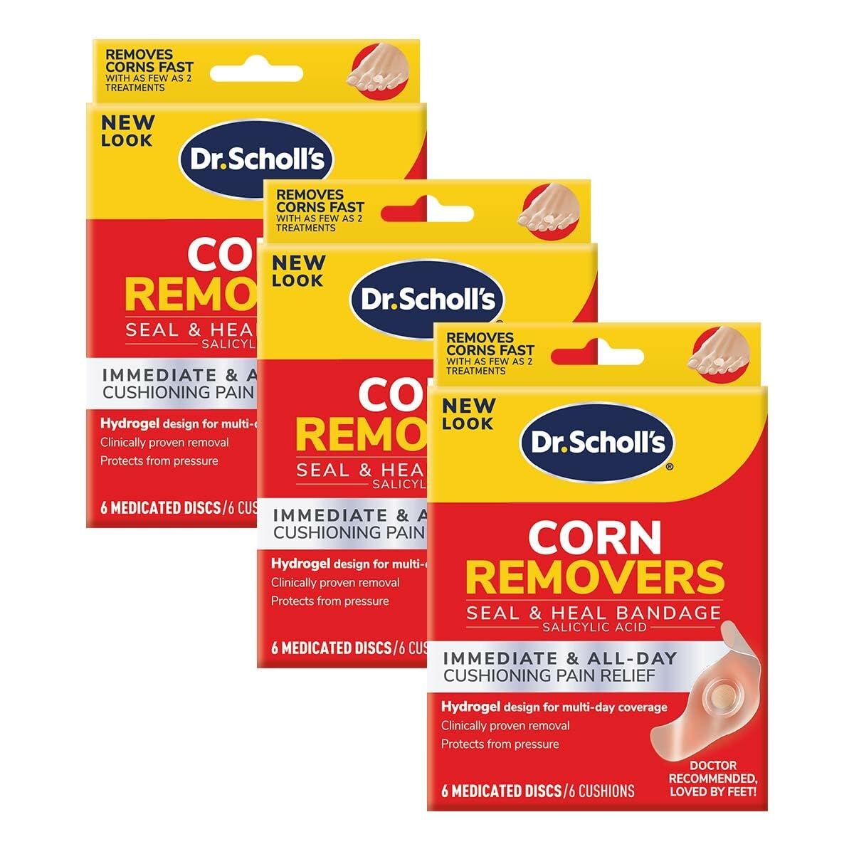 Photo 1 of Dr. Scholl's Corn REMOVERS Seal & Heal Bandage with Hydrogel Technology, 18 ct, Removes Corns Fast and Provides Cushioning Protection Against Shoe Pressure and Friction for All-Day Pain Relief
