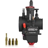 NIBBI PWK 30mm Carburetor with Three Main Jets and One Pilot Jet of Performance Racing Carburetor for Replace Keihin or mikuni Carburetors