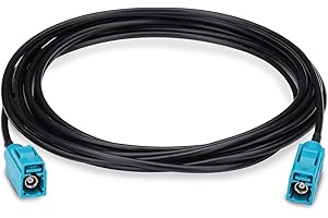 CAPChang Car Antenna Extension Cable 10FT FAKRA Z-Type Female to Female Vehicle Antenna Extension Cable for Android Host Stereo, GPS Navigation, FM/AM Radio, 4G/LTE, TEL Telematics & Bluetooth Modules